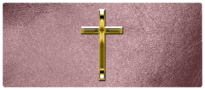 DNSEMP-L-510-GD-SH-OR Gold Single Cross Shimmer Orchid